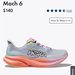 NEW! HOKA Women’s Mach 6 in Illusion / Dusk - size 7